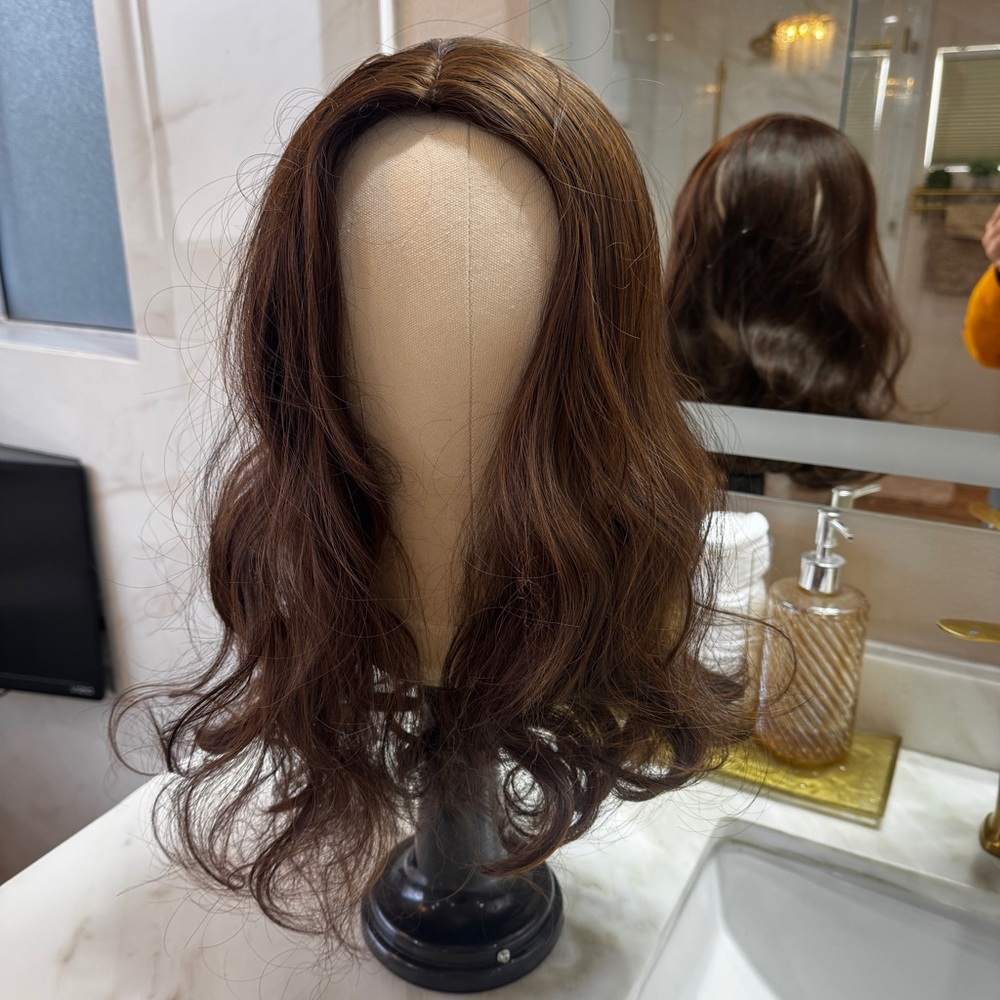 Synthetic Hair topper dark brown